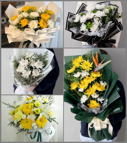 青海海北州刚察县泉吉乡白事花束代送